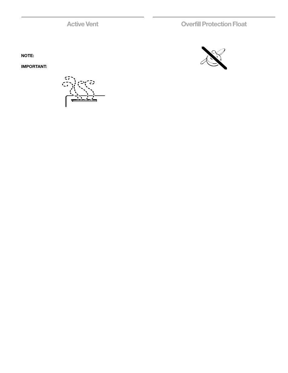 Active vent, Overfill protection float | Kenmore 665.1376 User Manual | Page 18 / 23