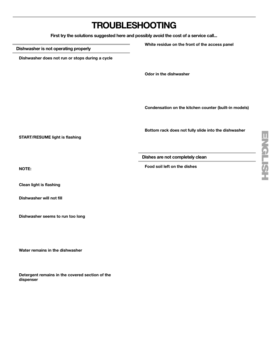 Troubleshooting | Kenmore 665.1376 User Manual | Page 21 / 23