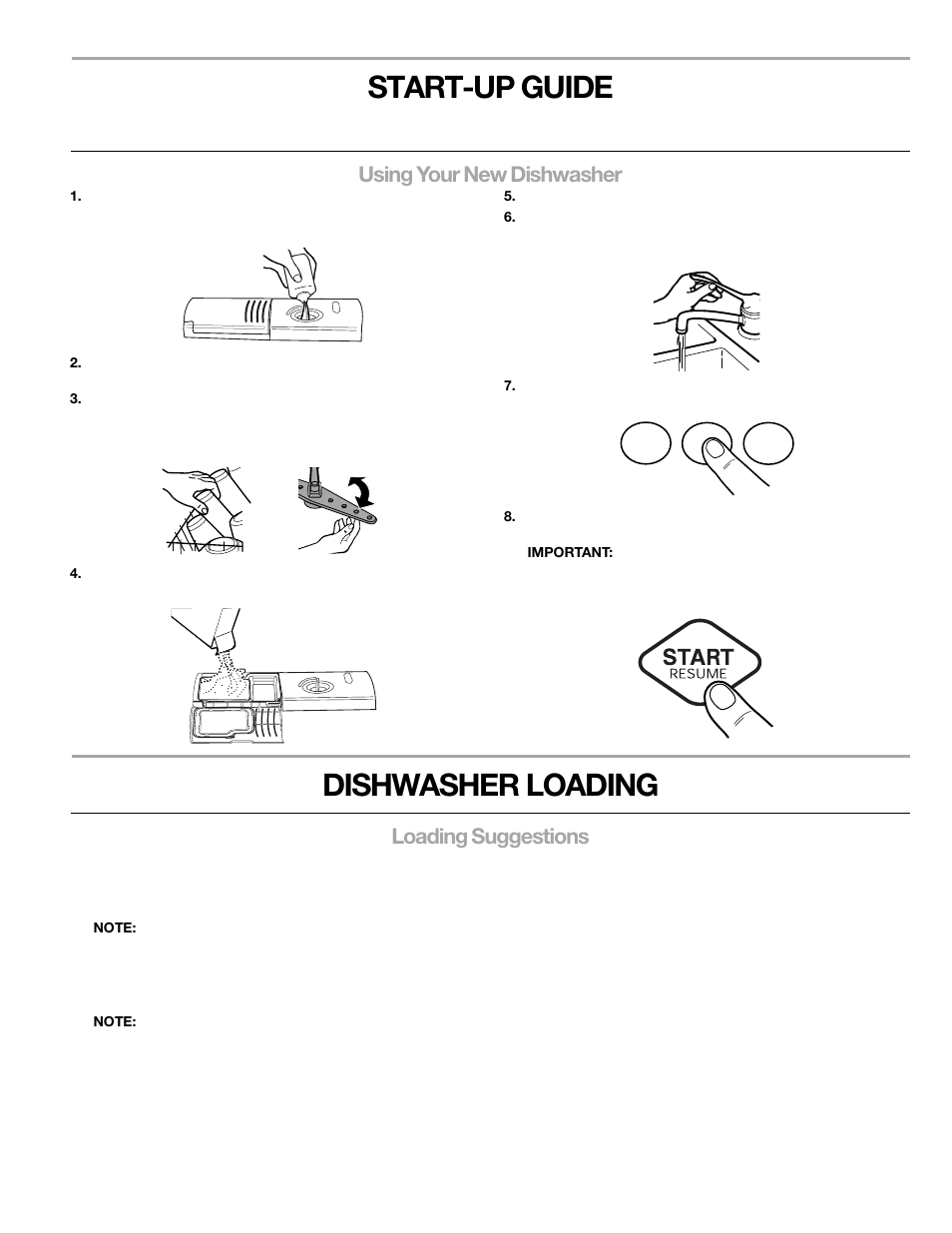 Start-up guide, Dishwasher loading, Using your new dishwasher | Loading suggestions | Kenmore 665.1376 User Manual | Page 8 / 23