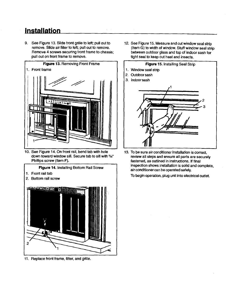 Installation | Kenmore 70089 User Manual | Page 11 / 28