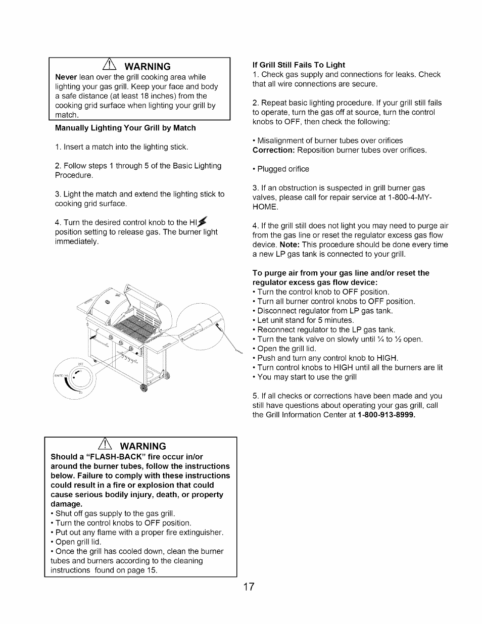 Warning | Kenmore 122.1643101 User Manual | Page 17 / 25