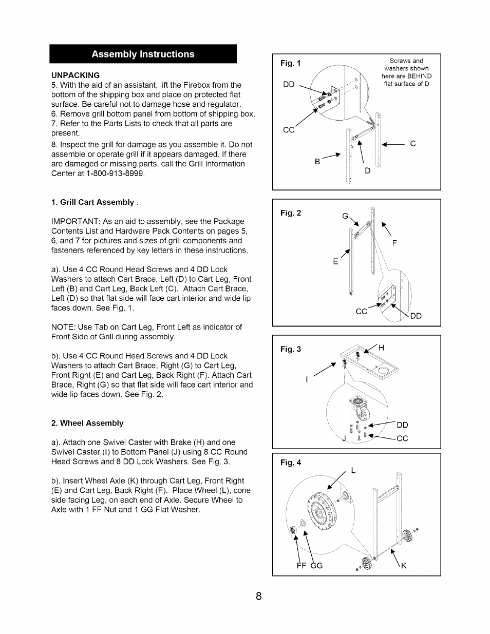 Assembly instructions | Kenmore 122.1643101 User Manual | Page 8 / 25