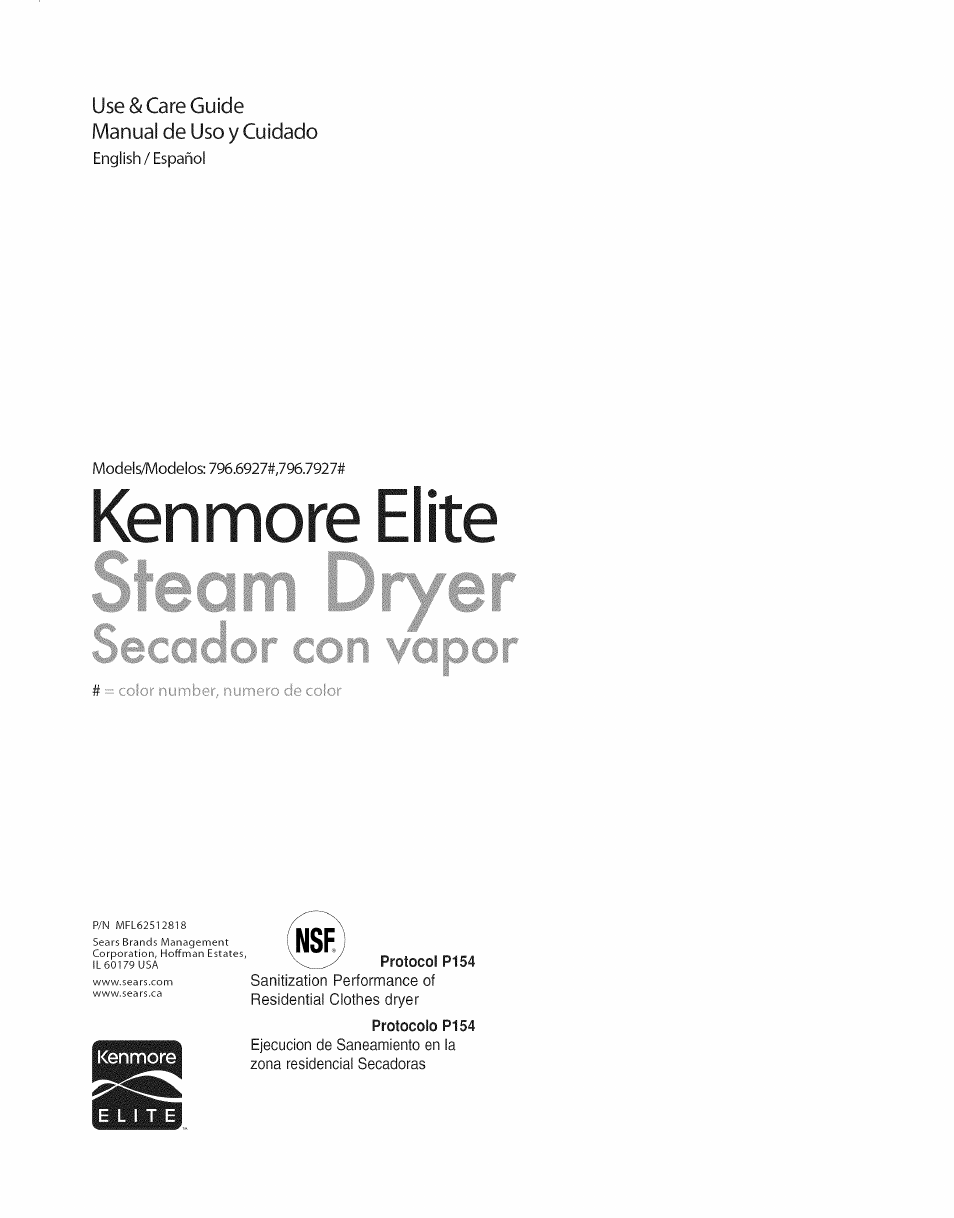 Kenmore ELITE 796.7927# User Manual | 72 pages