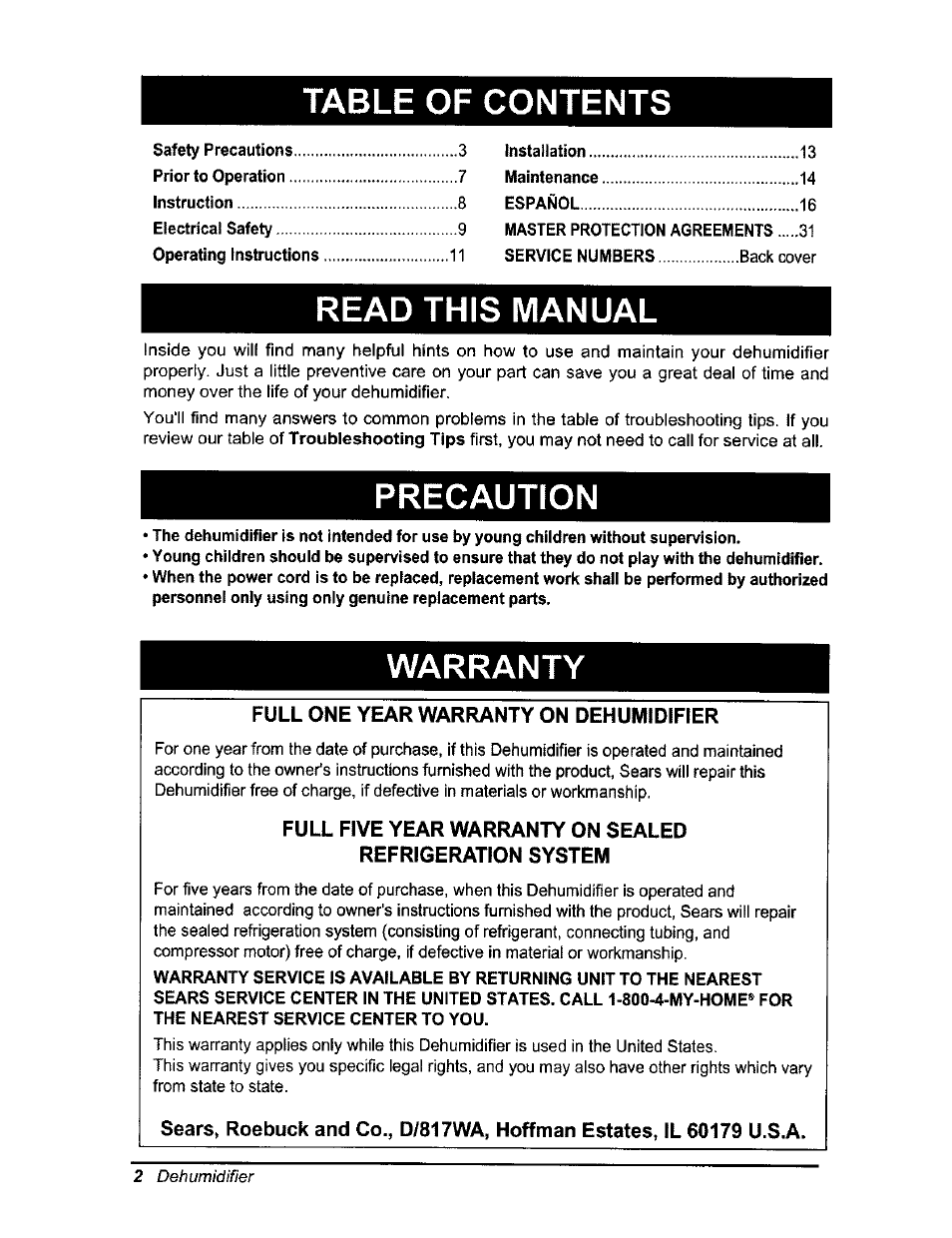 Kenmore 580.54701 User Manual | Page 2 / 32