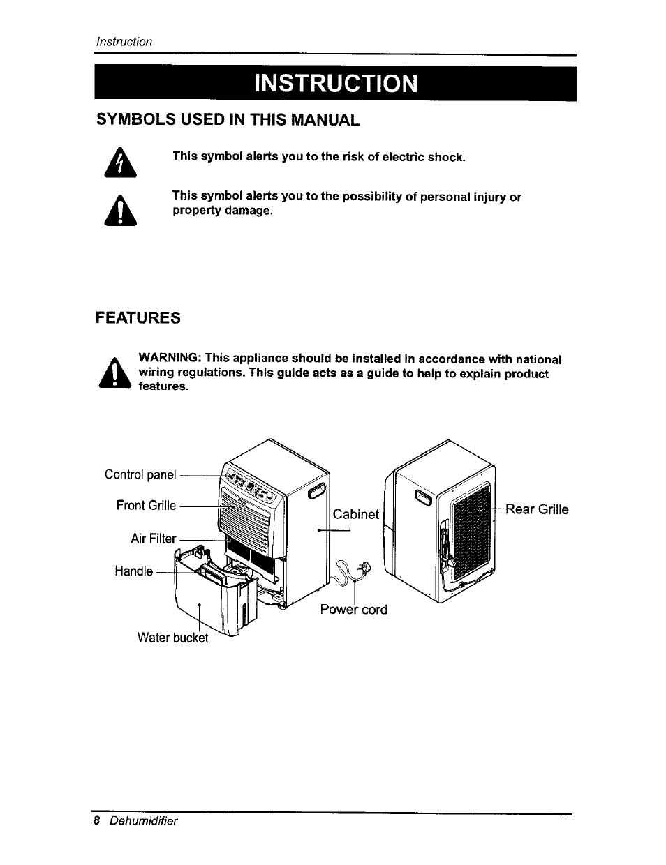 Instruction | Kenmore 580.54701 User Manual | Page 8 / 32