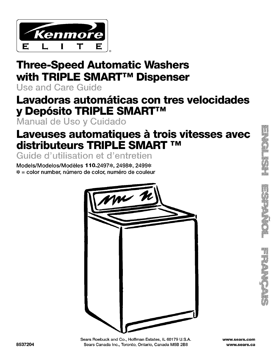 Kenmore 110.24975 User Manual | 56 pages