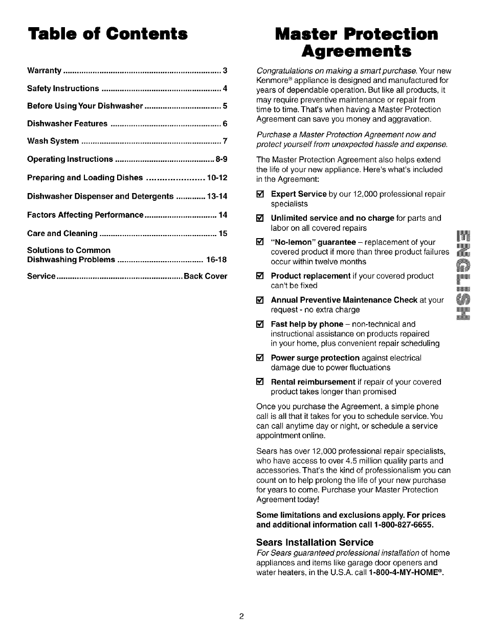 Kenmore 587.14209 User Manual | Page 2 / 19