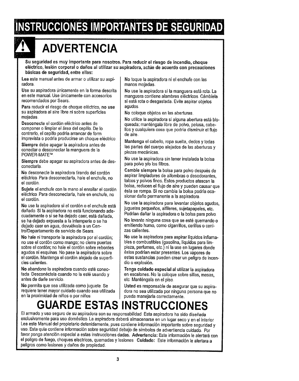 Advertencia, Guarde estas instrucciones | Kenmore 1T6.29429 User Manual | Page 21 / 36