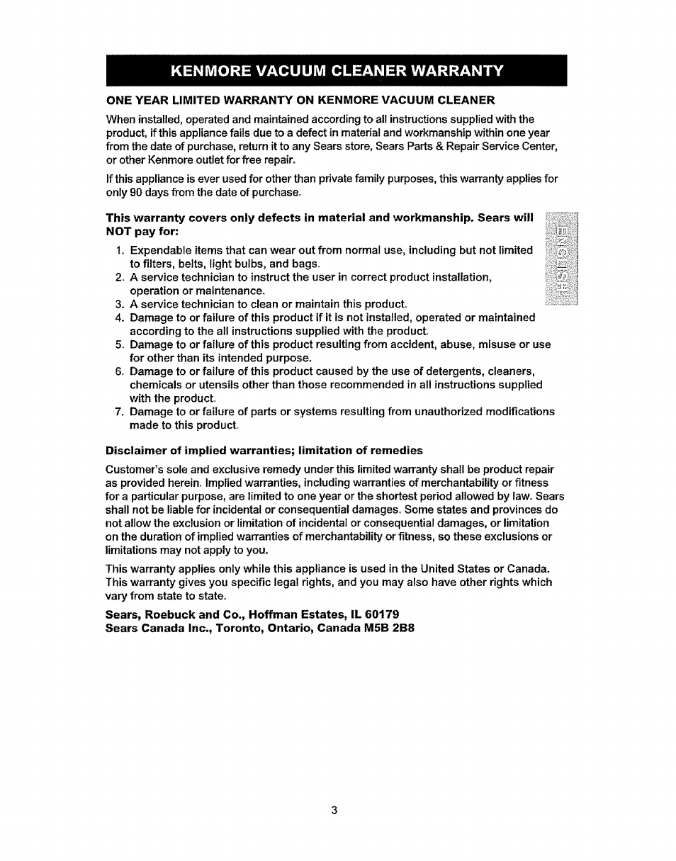 L::kimril9l= ii lluf f'l tsakhro lafai9i?amtv | Kenmore 216.3701 User Manual | Page 3 / 17