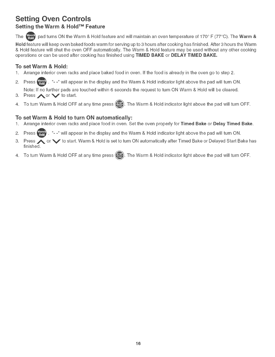 Setting oven controls | Kenmore 790. 3017 User Manual | Page 16 / 26