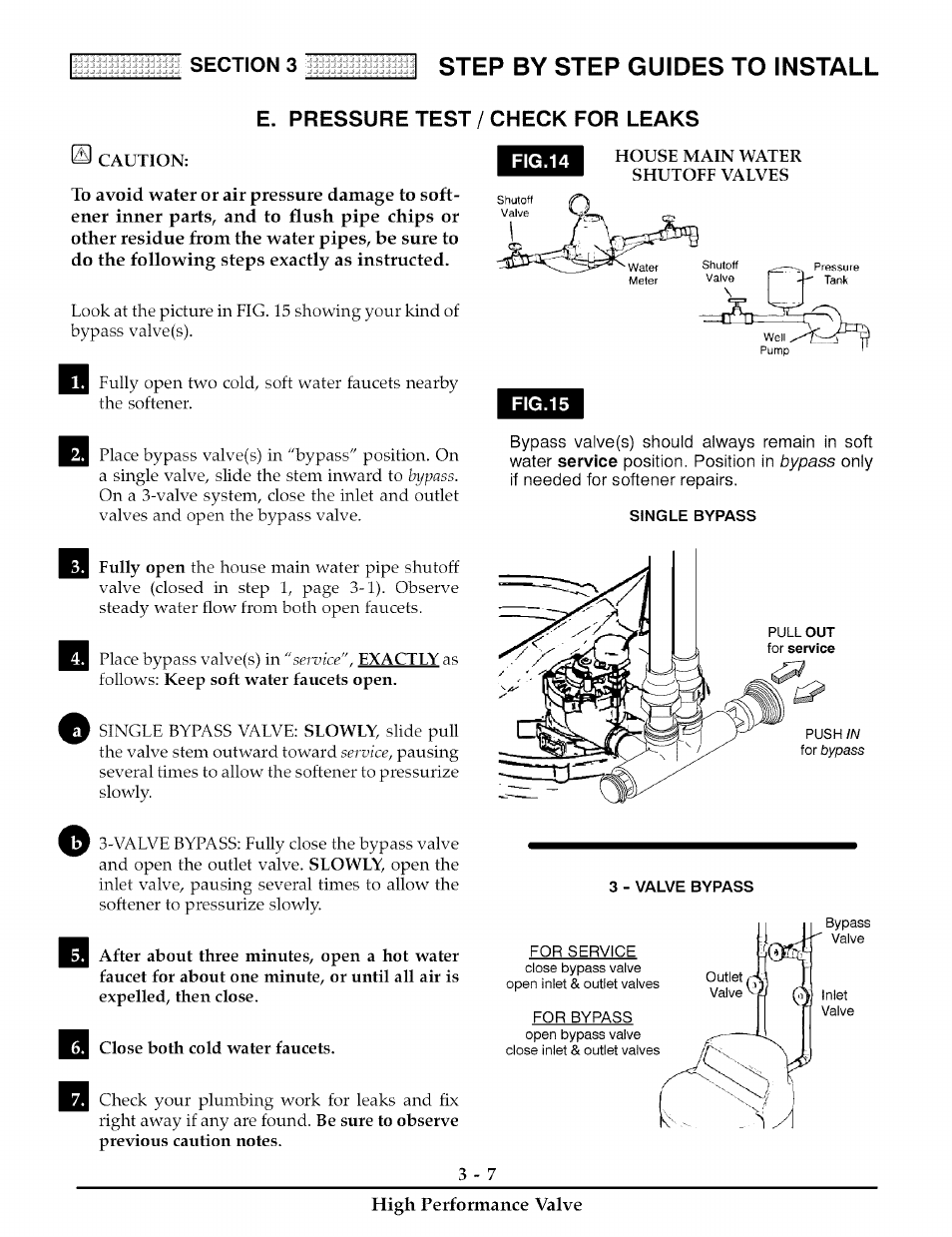 E. pressure test / check for leaks, E. pressure test - check for leaks -7, Step by step guides to install | Kenmore 180 User Manual | Page 38 / 40