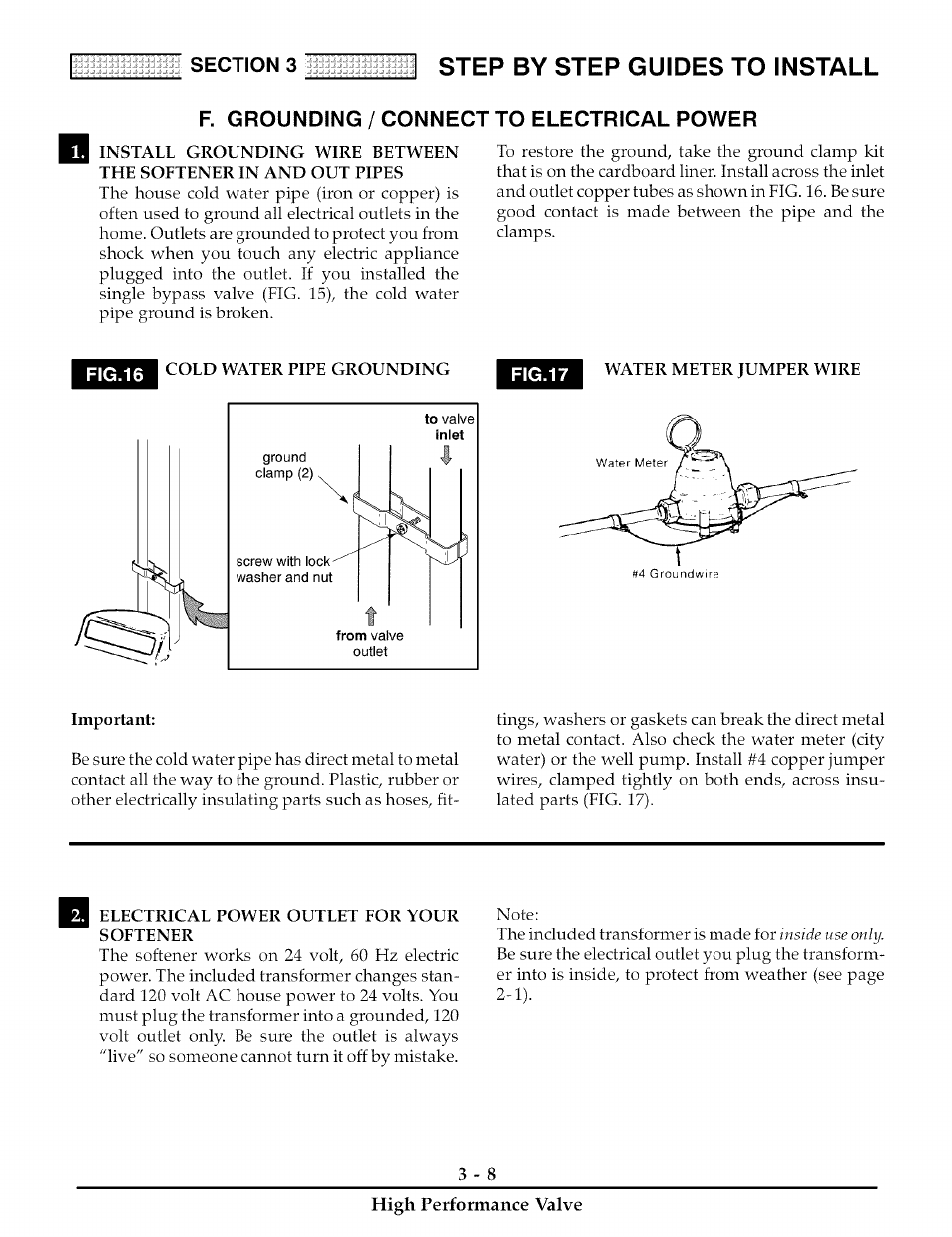 F. grounding / connect to electrical power, Step by step guides to install | Kenmore 180 User Manual | Page 39 / 40