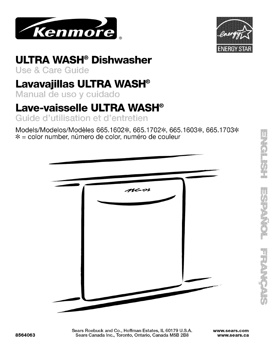 Kenmore ULTRA WASH 665.1602 User Manual | 64 pages