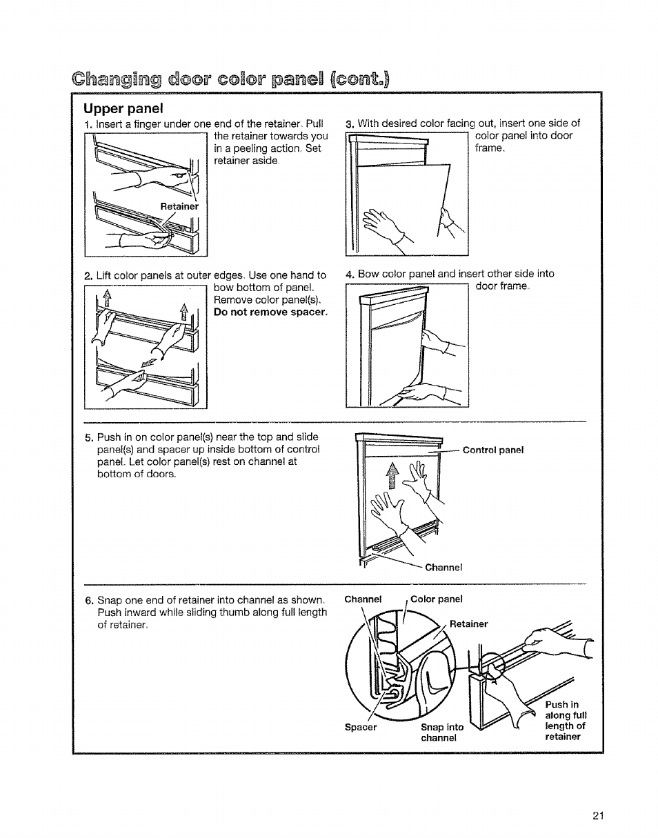 Hangiiii d@or e©lor panel í€@nt4 | Kenmore 15828 User Manual | Page 21 / 28