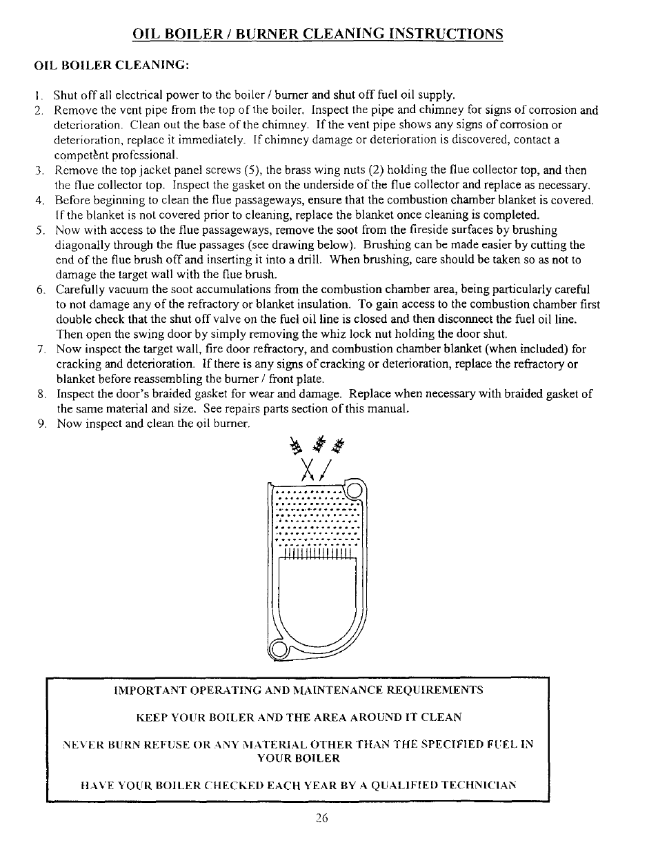 Oil boiler / burner cleaning instructions | Kenmore 5EW1.75 User Manual | Page 28 / 41