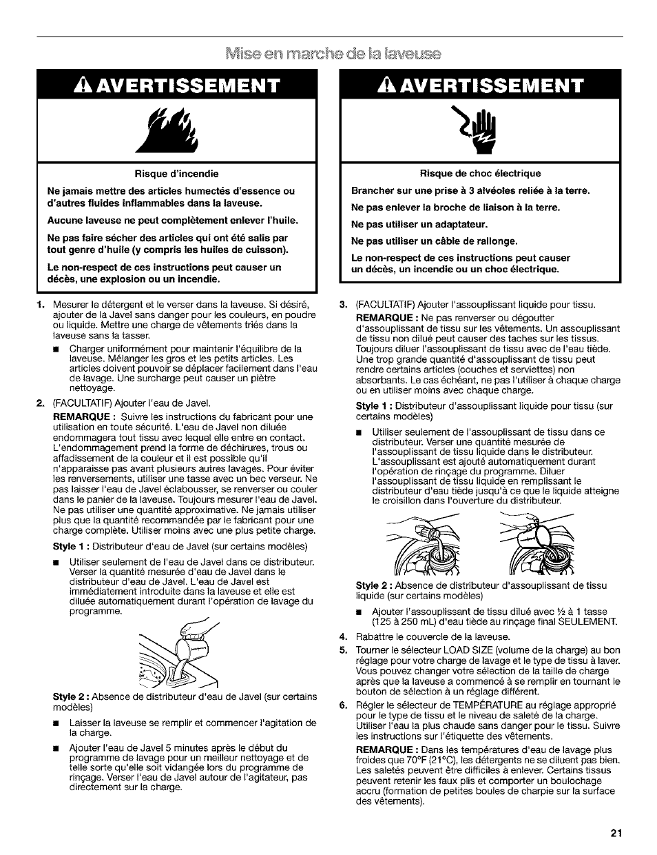 A avertissement | Kenmore 110.25852400 User Manual | Page 21 / 28