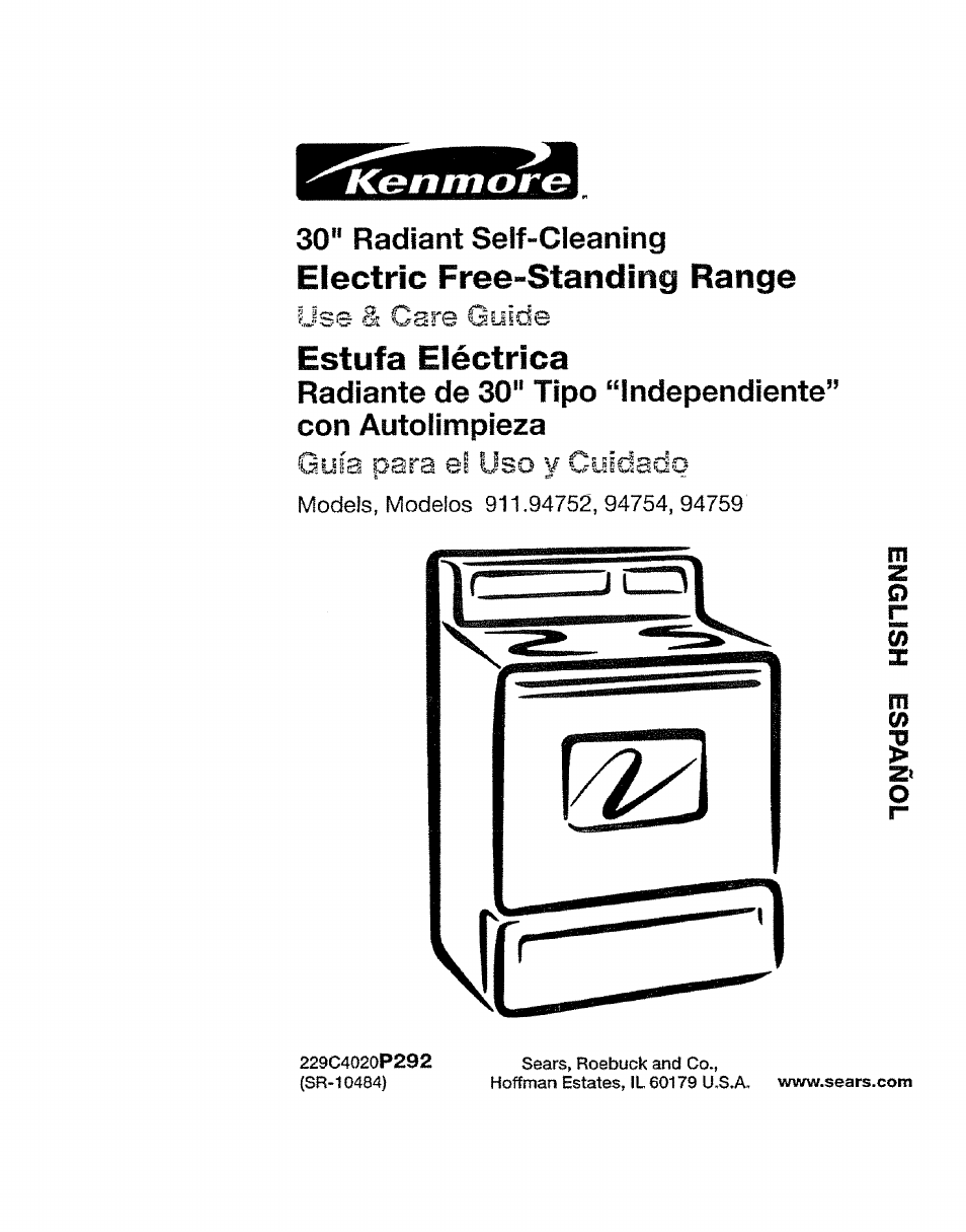 Kenmore 911.94752 User Manual | 76 pages