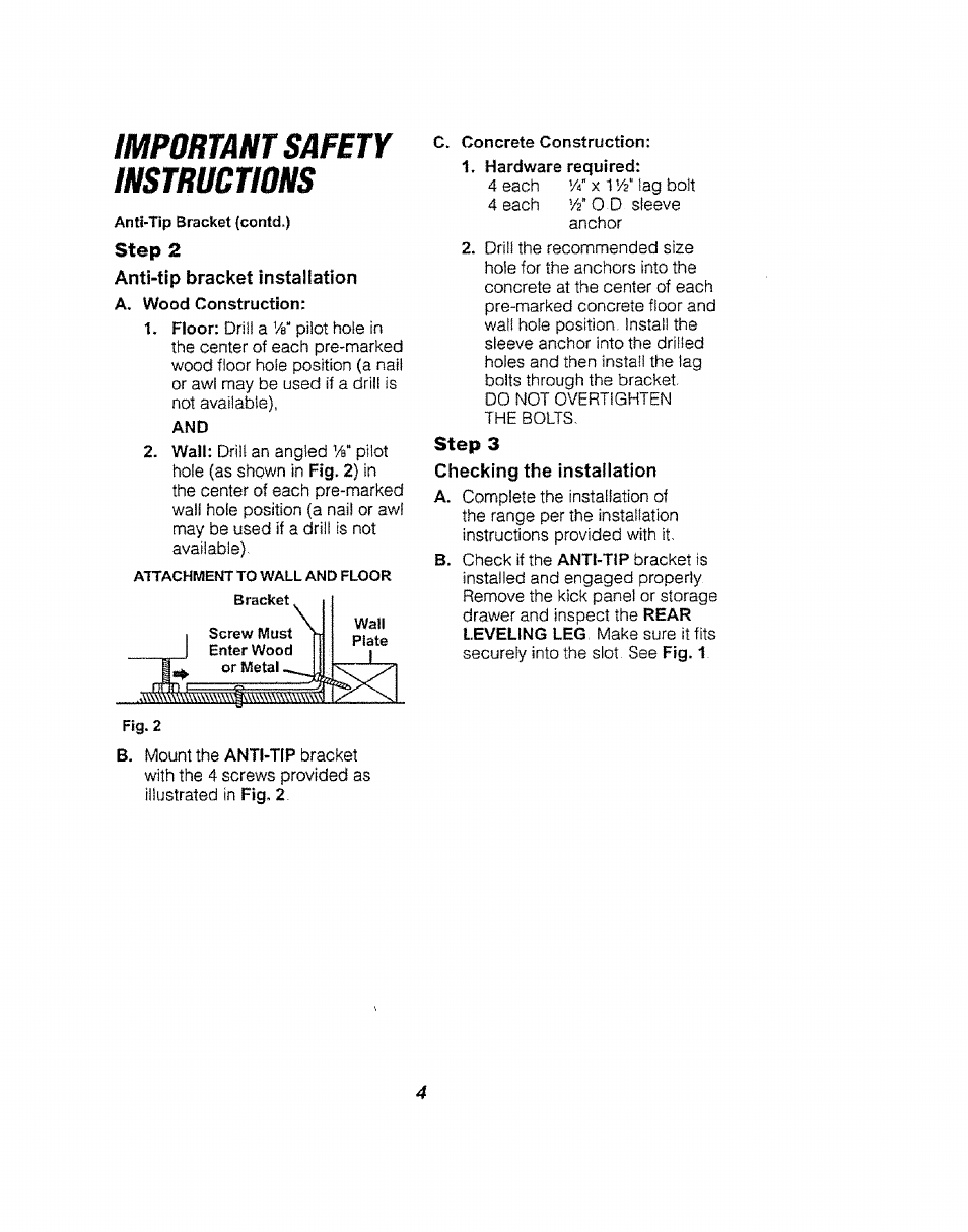 Important safety instructions | Kenmore 911.94752 User Manual | Page 4 / 76