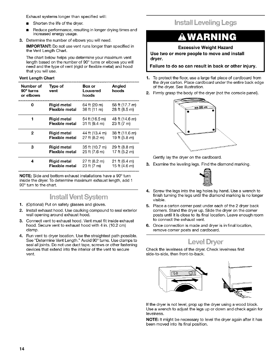 Warning, Irisfc3llle¥€3 3, Itsysteiti | Í /■■xrel í3ryer | Kenmore 8519319A User Manual | Page 14 / 52