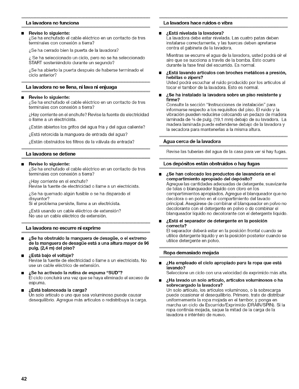 Kenmore 110.4292 User Manual | Page 42 / 68