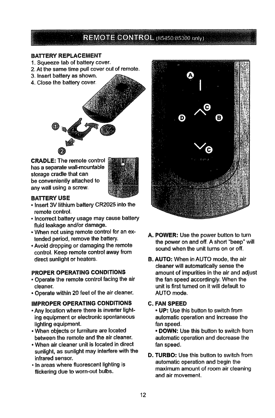 Kenmore PLASMAWAVE 85450 User Manual | Page 11 / 25