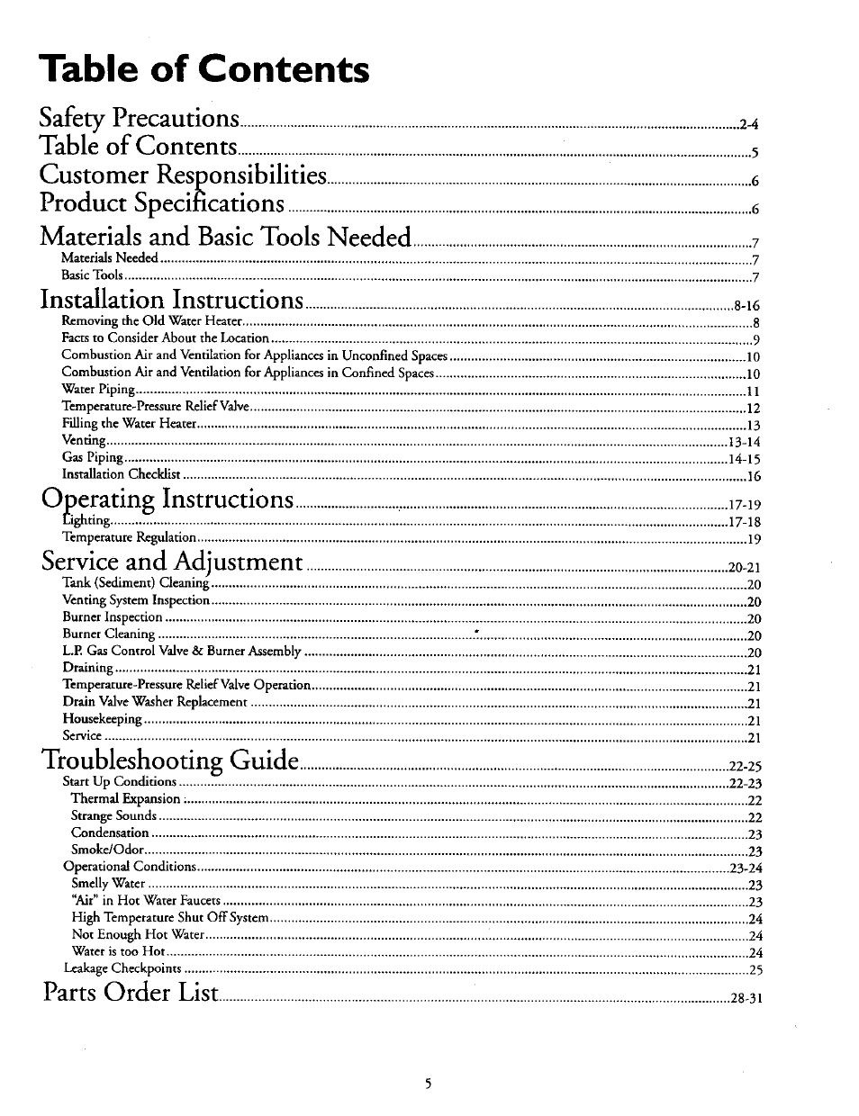 Kenmore POWER MISER 153.336951 User Manual | Page 5 / 28