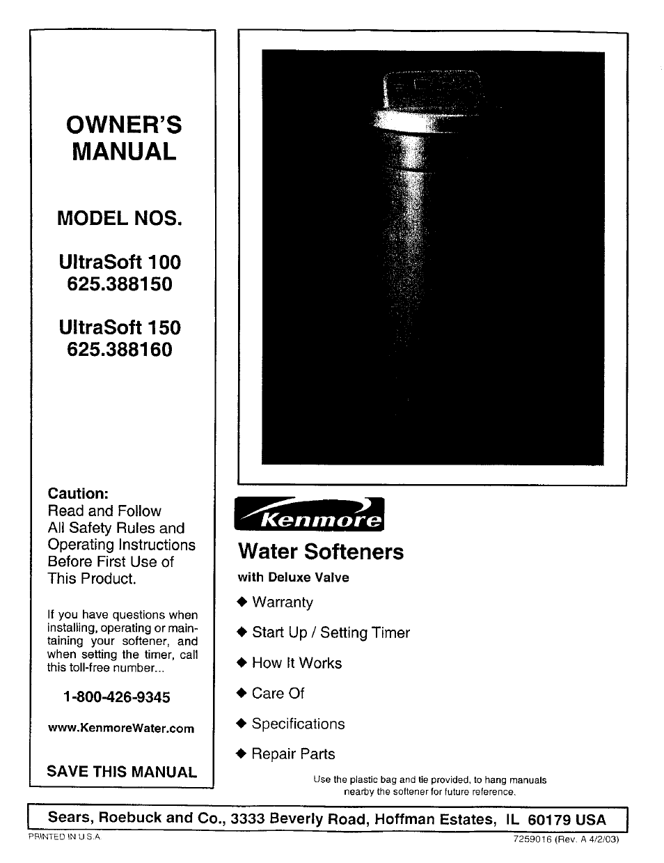 Kenmore 625.38816 User Manual | 32 pages