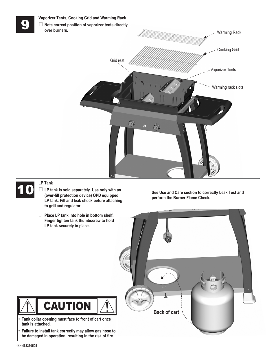 Caution | Kenmore 415.162090 User Manual | Page 14 / 32