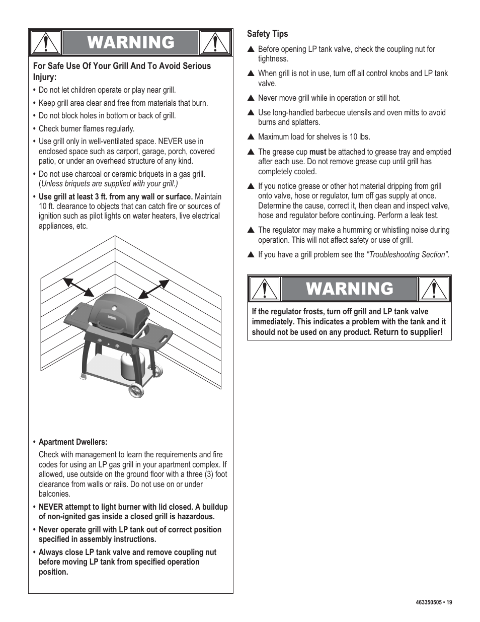 Warning | Kenmore 415.162090 User Manual | Page 19 / 32