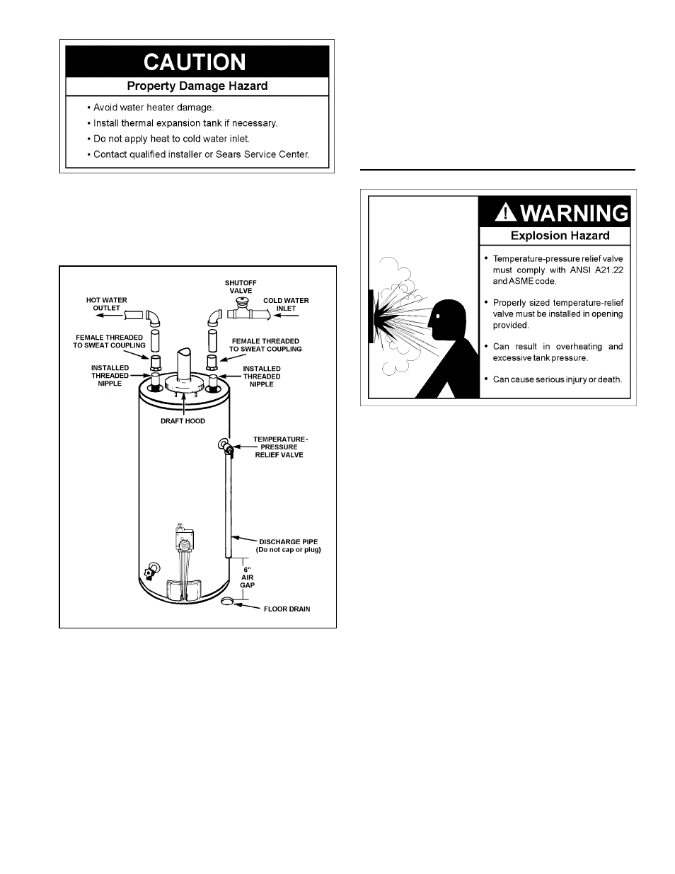 Temperature-pressure relief valve | Kenmore 153.338073 User Manual | Page 13 / 28