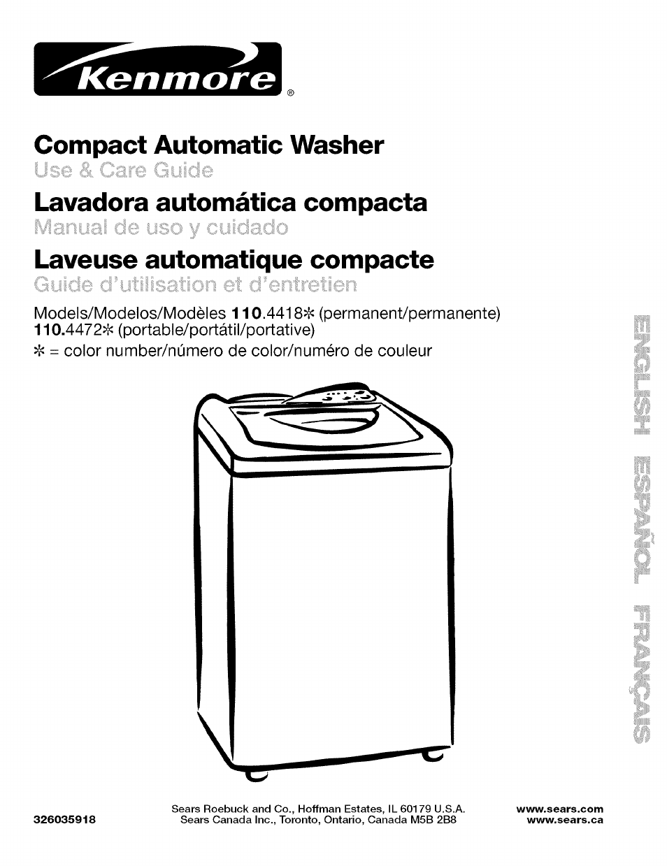 Kenmore 110.4472 User Manual | 60 pages