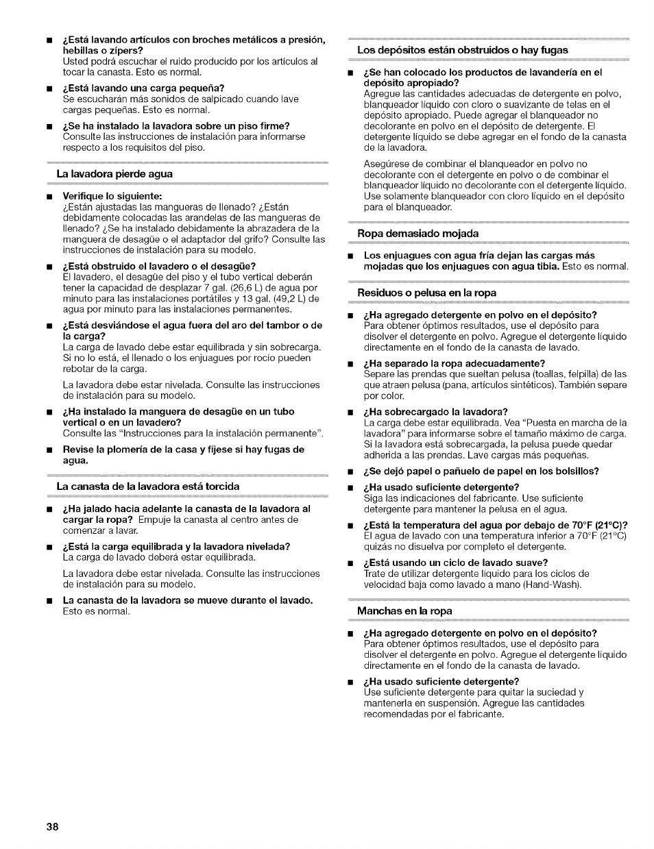 Kenmore 110.4472 User Manual | Page 38 / 60