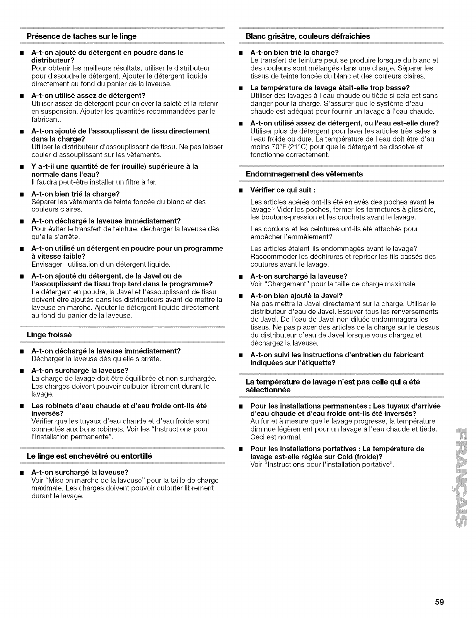 Kenmore 110.4472 User Manual | Page 59 / 60