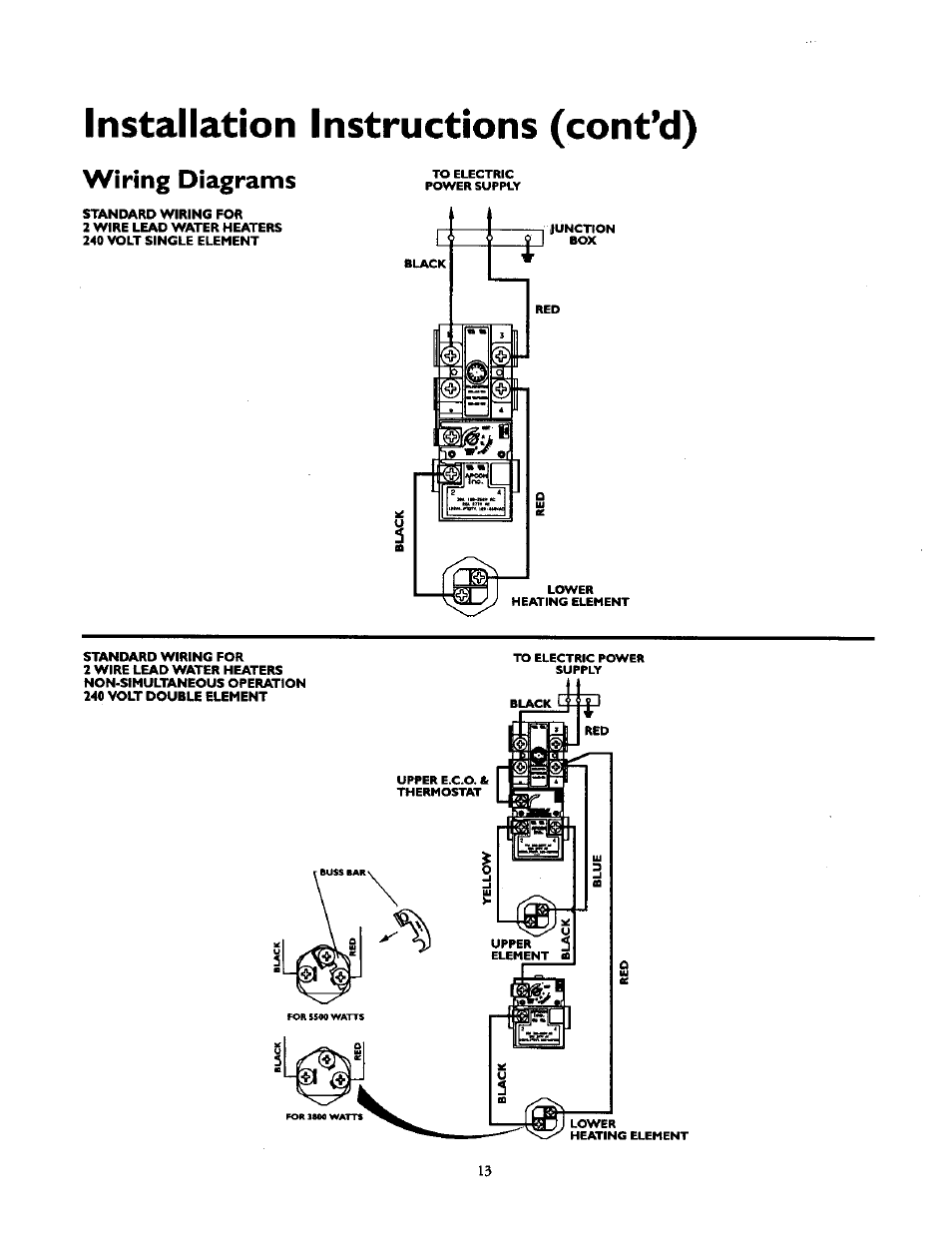 Installation instructions (cont’d), Wiring diagrams | Kenmore 153.31614 User Manual | Page 13 / 32