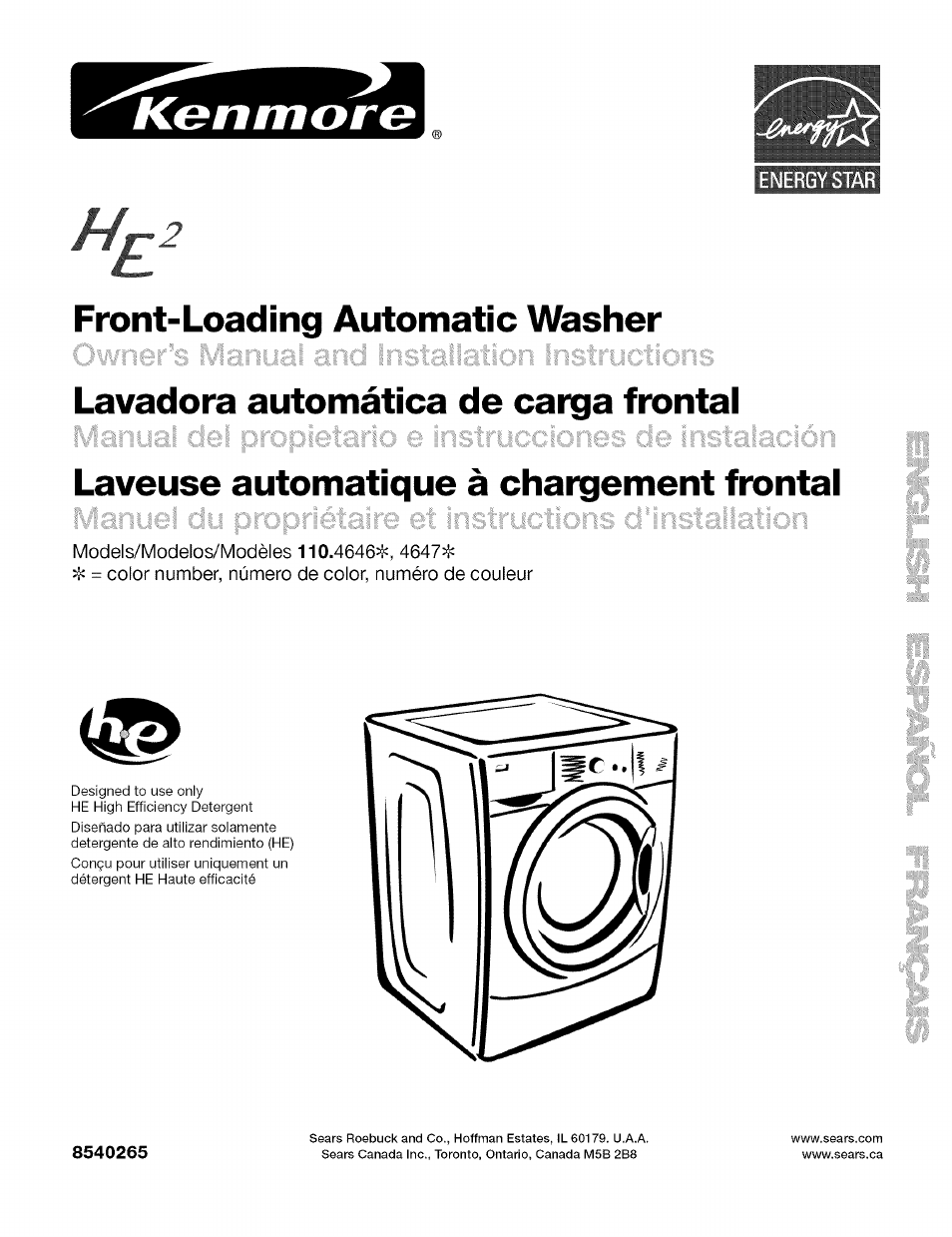 Kenmore 110.4646 User Manual | 80 pages