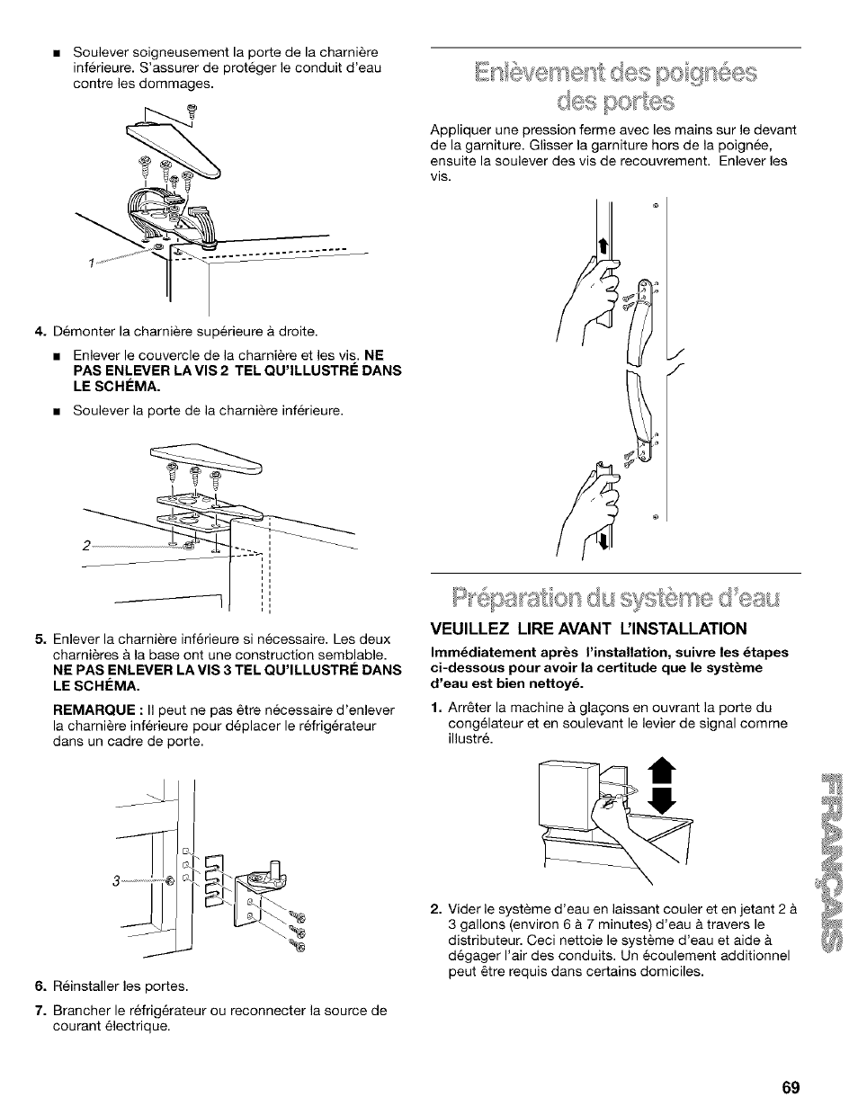 Veuillez lire avant l’installation | Kenmore 2200128 User Manual | Page 69 / 96