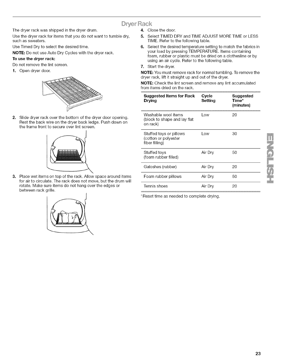 Kenmore ELITE OASIS 110.6703 User Manual | Page 23 / 56