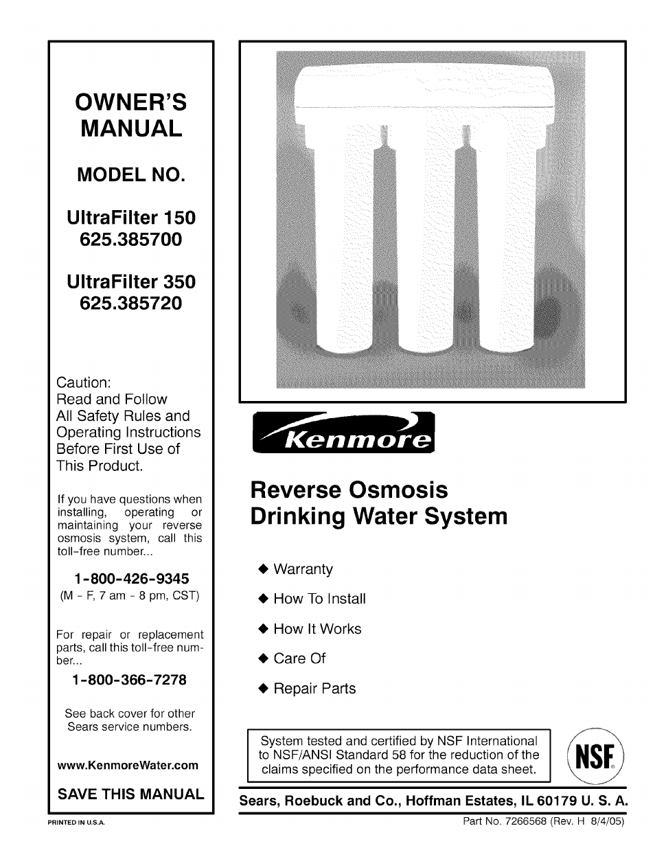 Kenmore 625.385700 User Manual | 24 pages