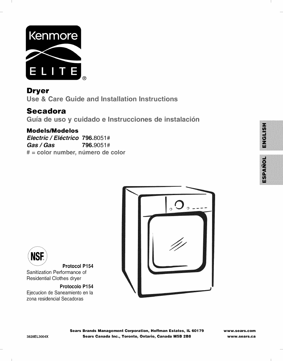 Kenmore ELITE 796.8051 User Manual | 68 pages