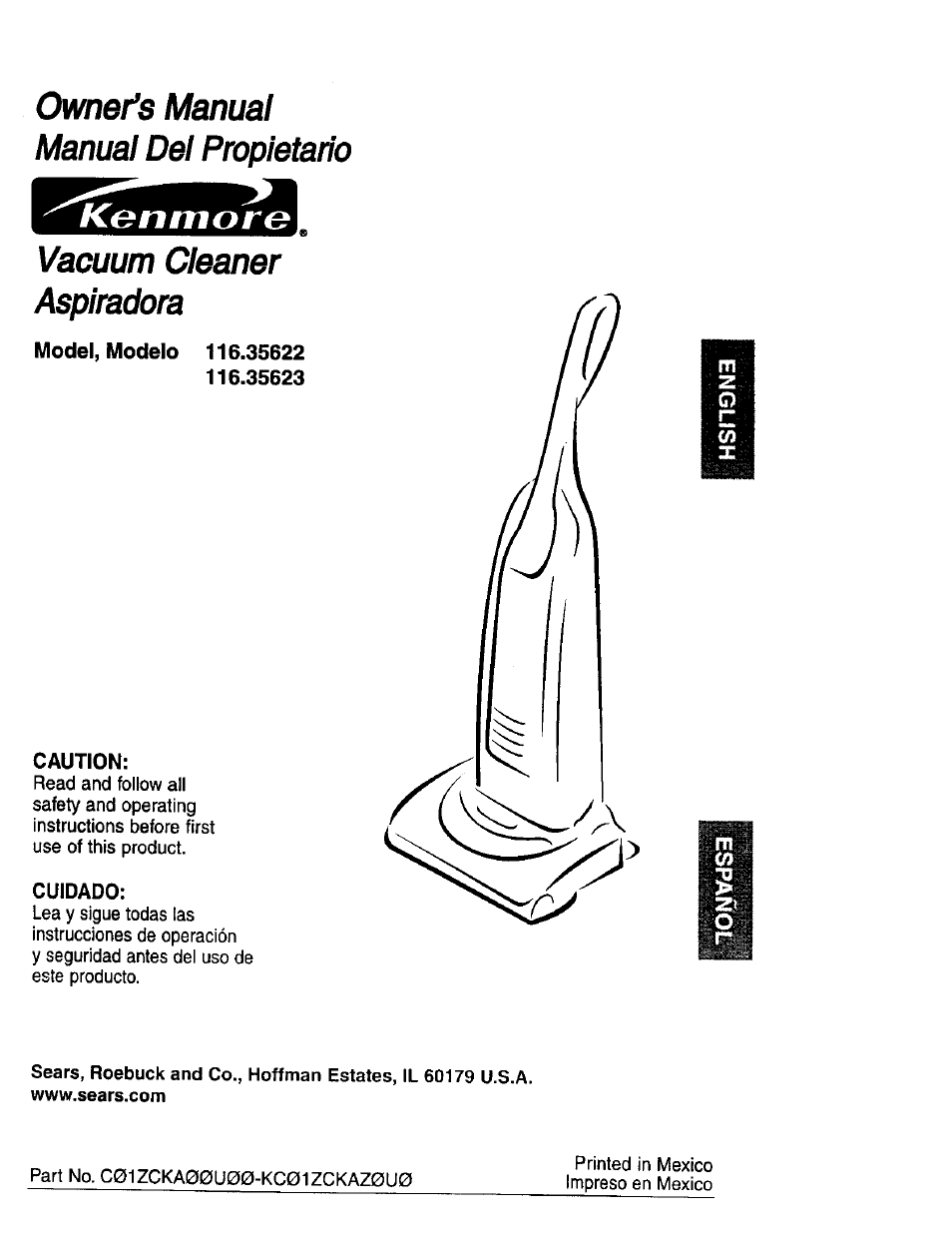 Kenmore ASPIRADORA 116.35623 User Manual | 44 pages