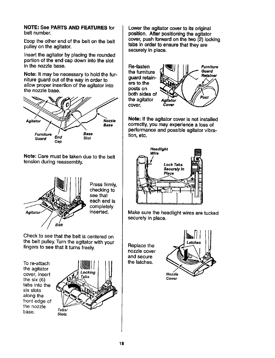 Kenmore ASPIRADORA 116.35623 User Manual | Page 18 / 44