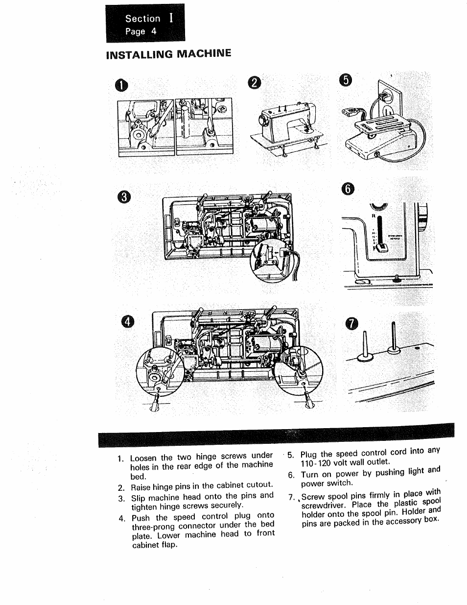 Installing machine 0 | Kenmore 1250 User Manual | Page 5 / 47