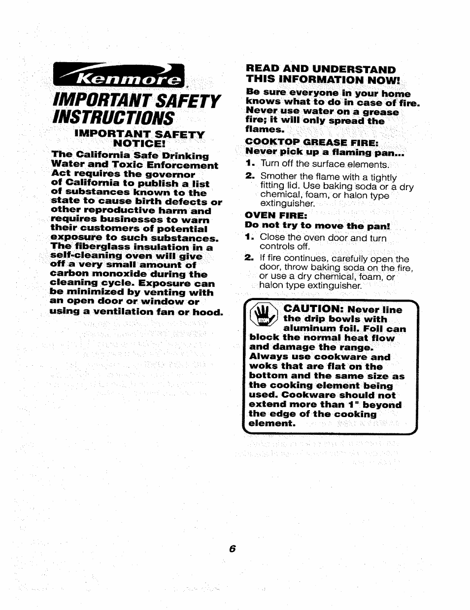 Kenmore 911.46565 User Manual | Page 6 / 30