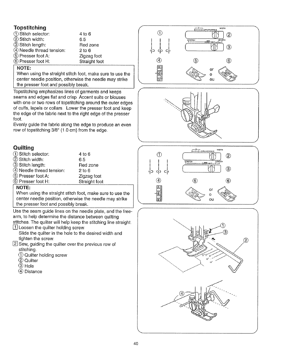 Topstitching, Quflting, Quilting | Tilj 1 | Kenmore 385.162213 User Manual | Page 52 / 111