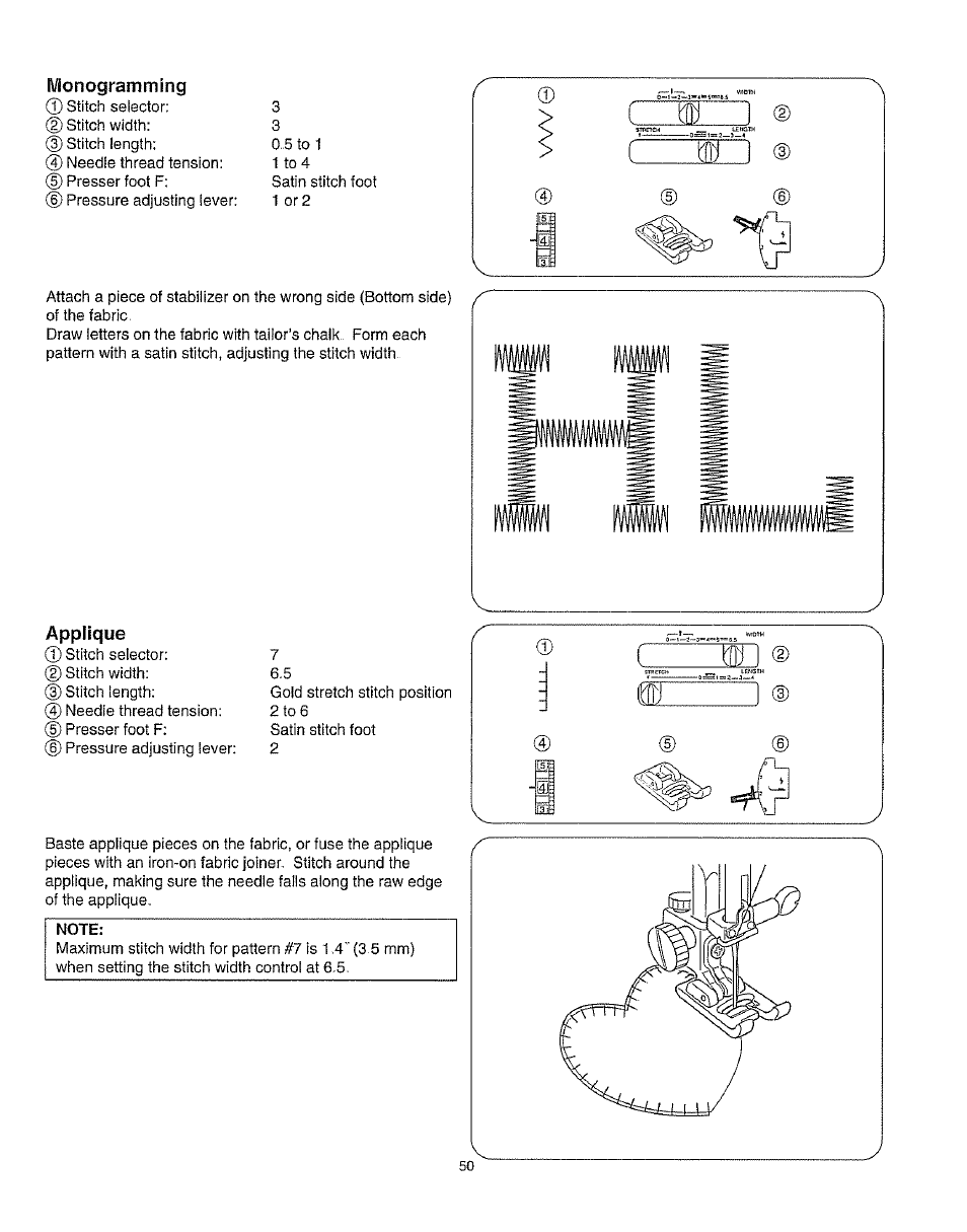 Monogramm ing, Applique, Monograming | Cd stitch selector | Kenmore 385.162213 User Manual | Page 62 / 111