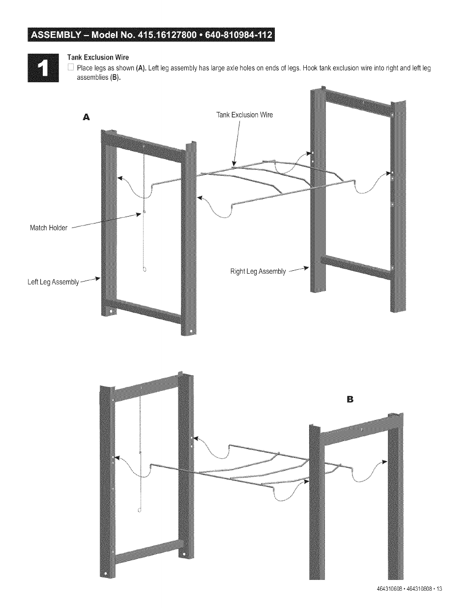 Tank exclusion wire | Kenmore 415.161278 User Manual | Page 13 / 28