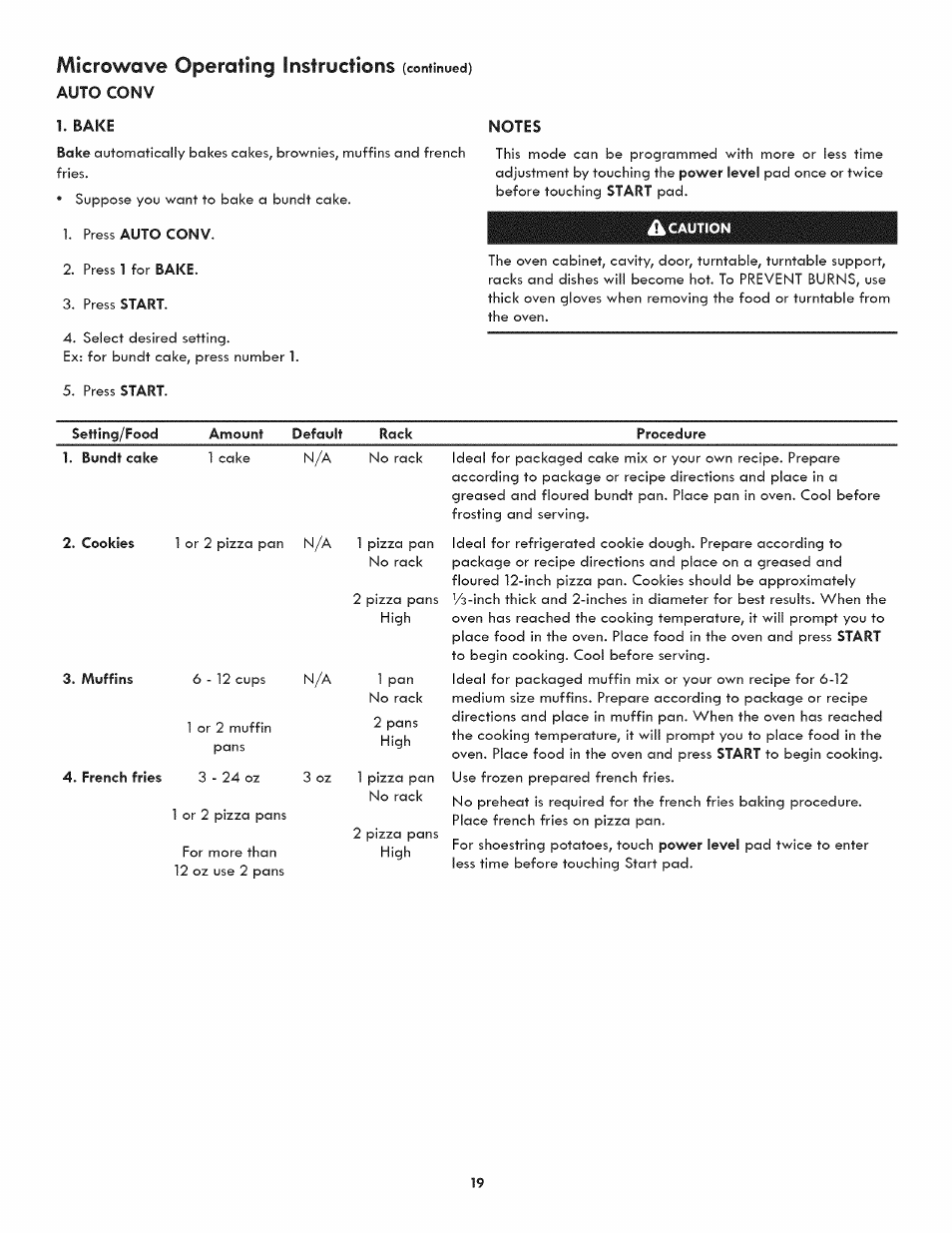 Microwave operating instructions | Kenmore ELITE 790.488 User Manual | Page 19 / 46