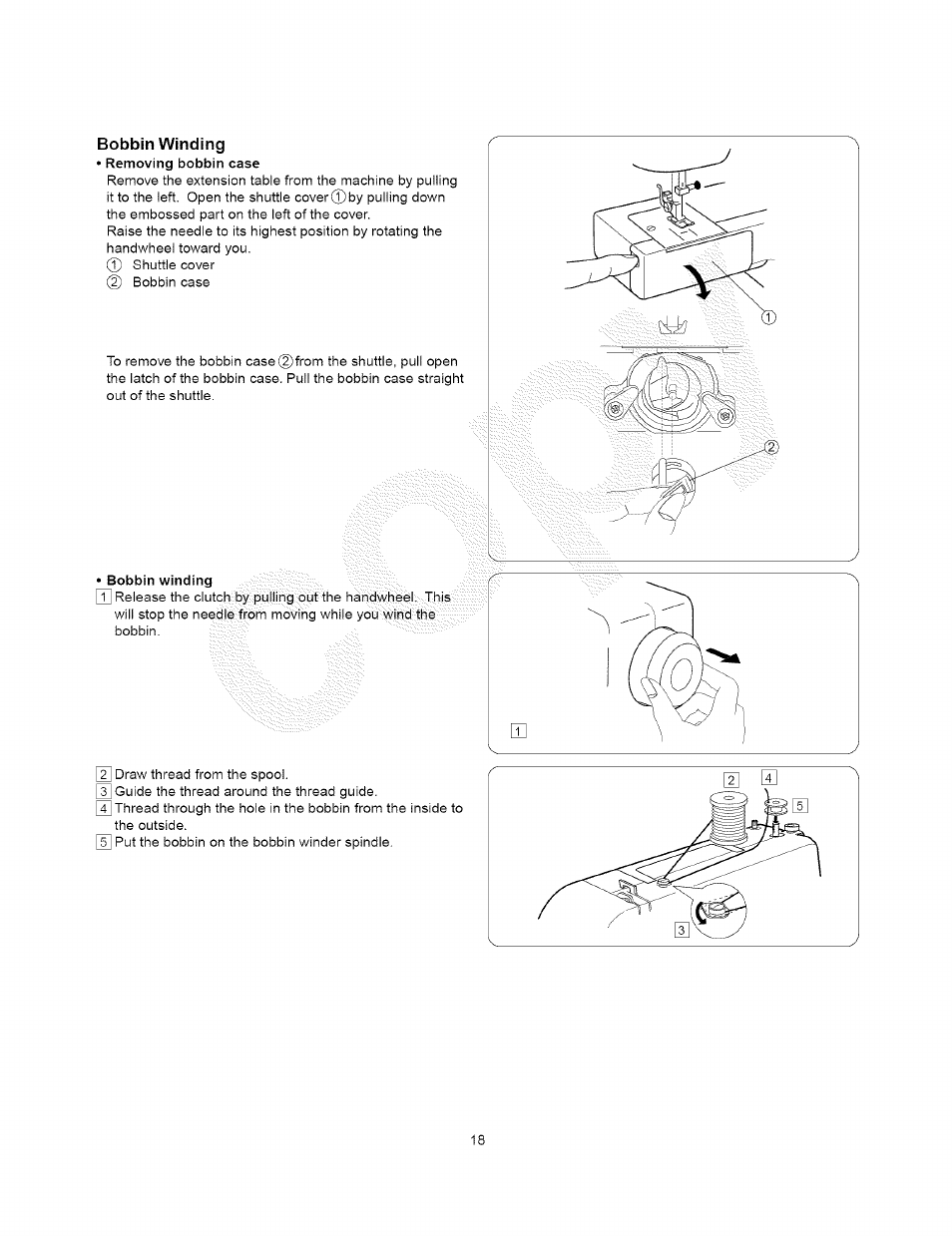 Bobbin winding, Bobbin winding -22 | Kenmore 385.15408 User Manual | Page 30 / 65