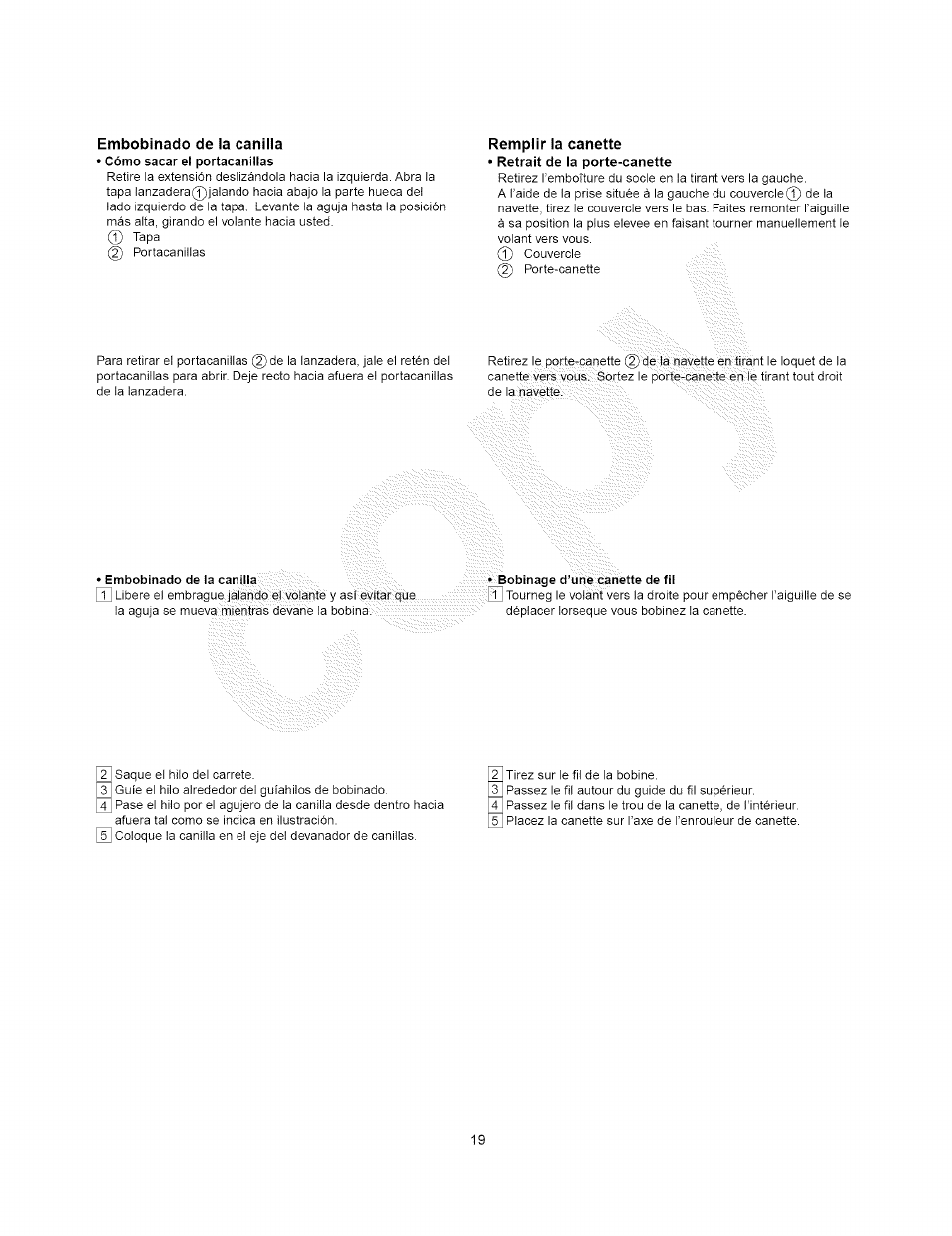 Remplir la canette | Kenmore 385.15408 User Manual | Page 31 / 65