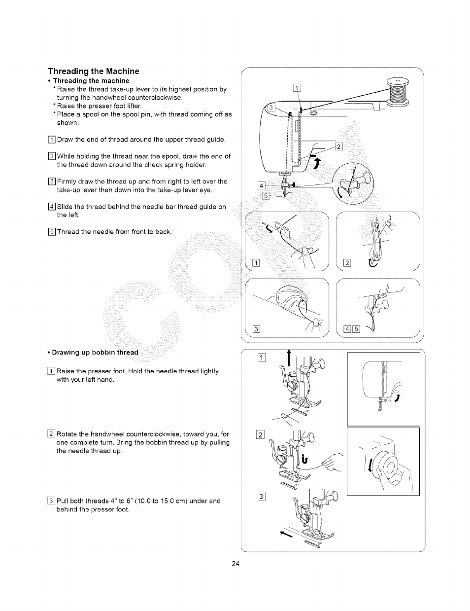 Threading the machine | Kenmore 385.15408 User Manual | Page 36 / 65